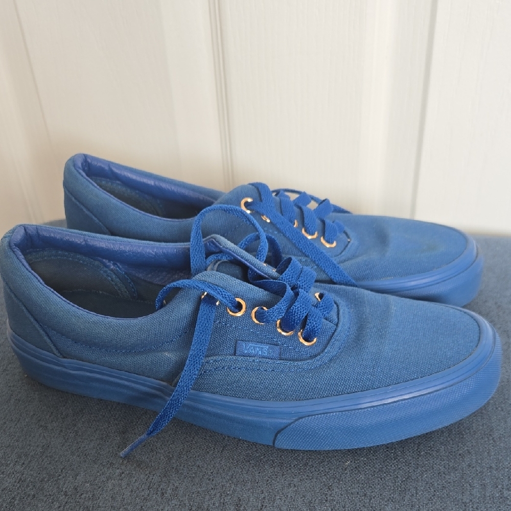 Vans Men's Vibrant Blue Sneakers Era Gold Mono Nautical